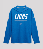 2026 Detroit Lions Sideline Long Sleeve Hooded T-Shirt 4