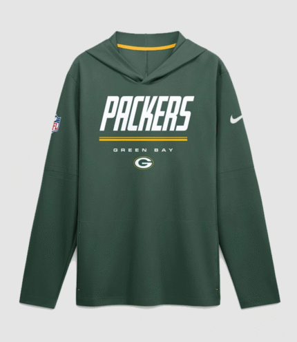 2026 Green Bay Packers Sideline Long Sleeve Hooded T-Shirt 2