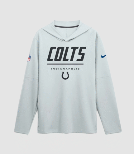 2026 Indianapolis Colts Sideline Long Sleeve Hooded T-Shirt 3