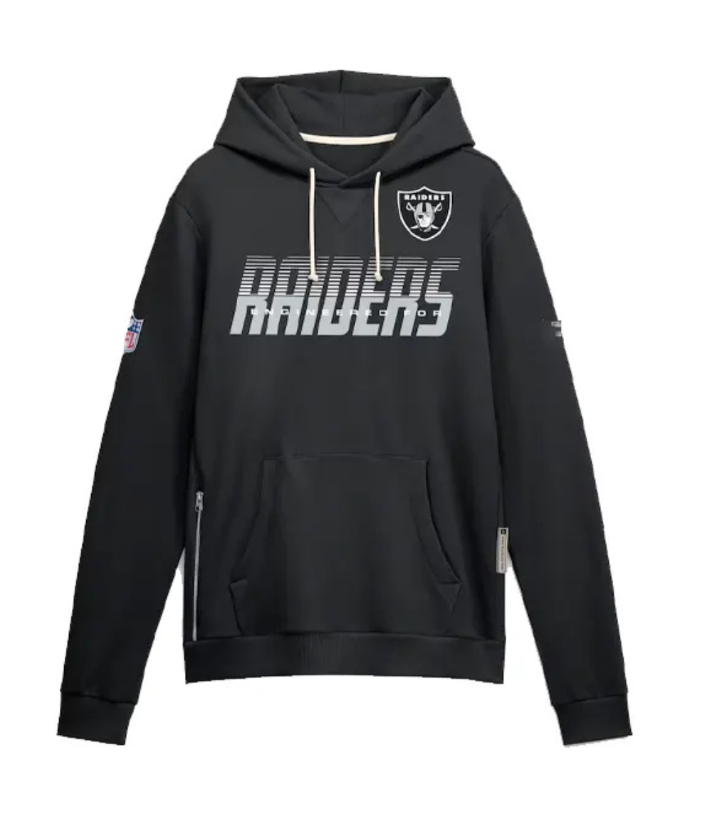 2026 Las Vegas Raiders Preseason Sideline Black Hoodie 1 2026 Las Vegas Raiders Preseason Sideline Black Hoodie 1