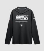 2026 Las Vegas Raiders Sideline Long Sleeve Hooded T-Shirt