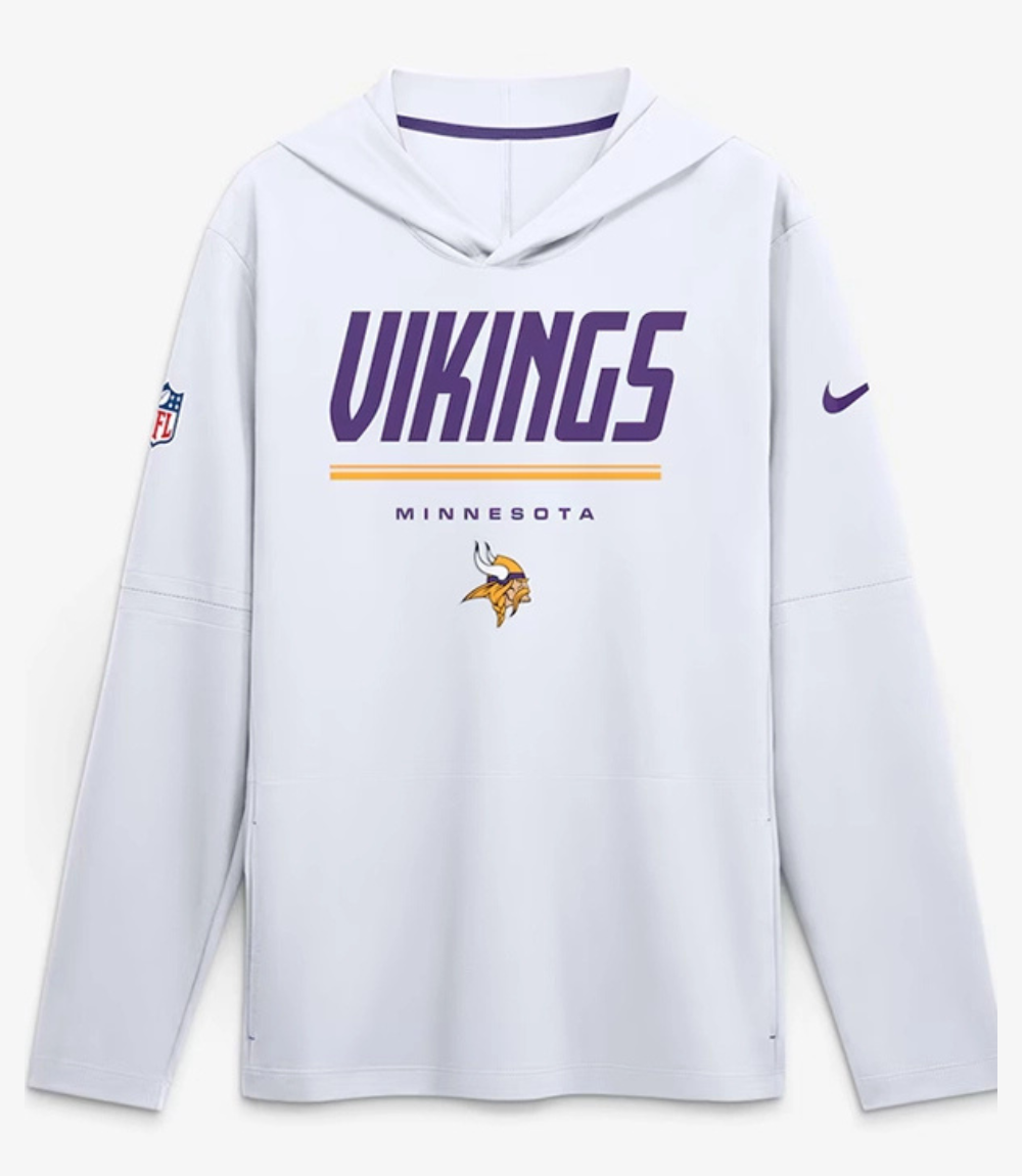 2026 Minnesota Vikings Sideline Long Sleeve Hooded T-Shirt 4 2026 Minnesota Vikings Sideline Long Sleeve Hooded T-Shirt 4