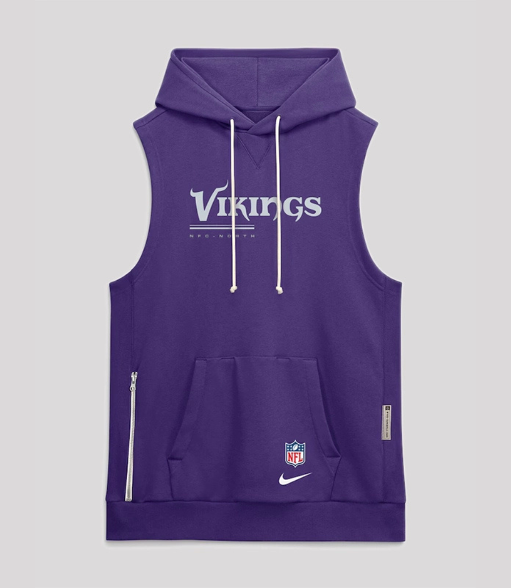 2026 Minnesota Vikings Sideline Sleeveless Hoodie 1 2026 Minnesota Vikings Sideline Sleeveless Hoodie 1