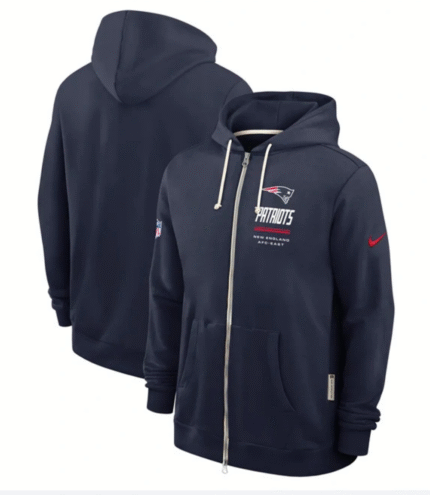 2026 New England Patriots Sideline Zip-Up Hoodie 3