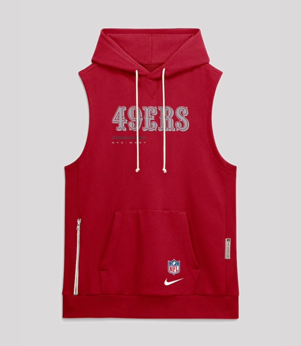 2026 San Francisco 49ers Sideline Sleeveless Hoodie 1 2026 San Francisco 49ers Sideline Sleeveless Hoodie 1