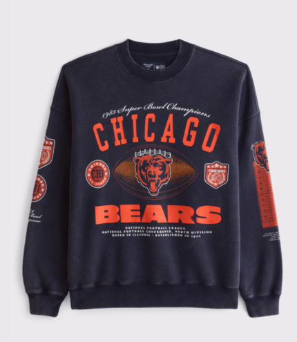 Abercrombie Chicago Bears Navy Fleece Sweatshirt 1