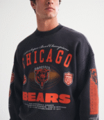 Abercrombie Chicago Bears Navy Fleece Sweatshirt 3