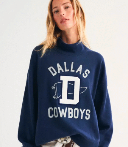 Abercrombie Cowboys Mock Neck Sweatshirt 3