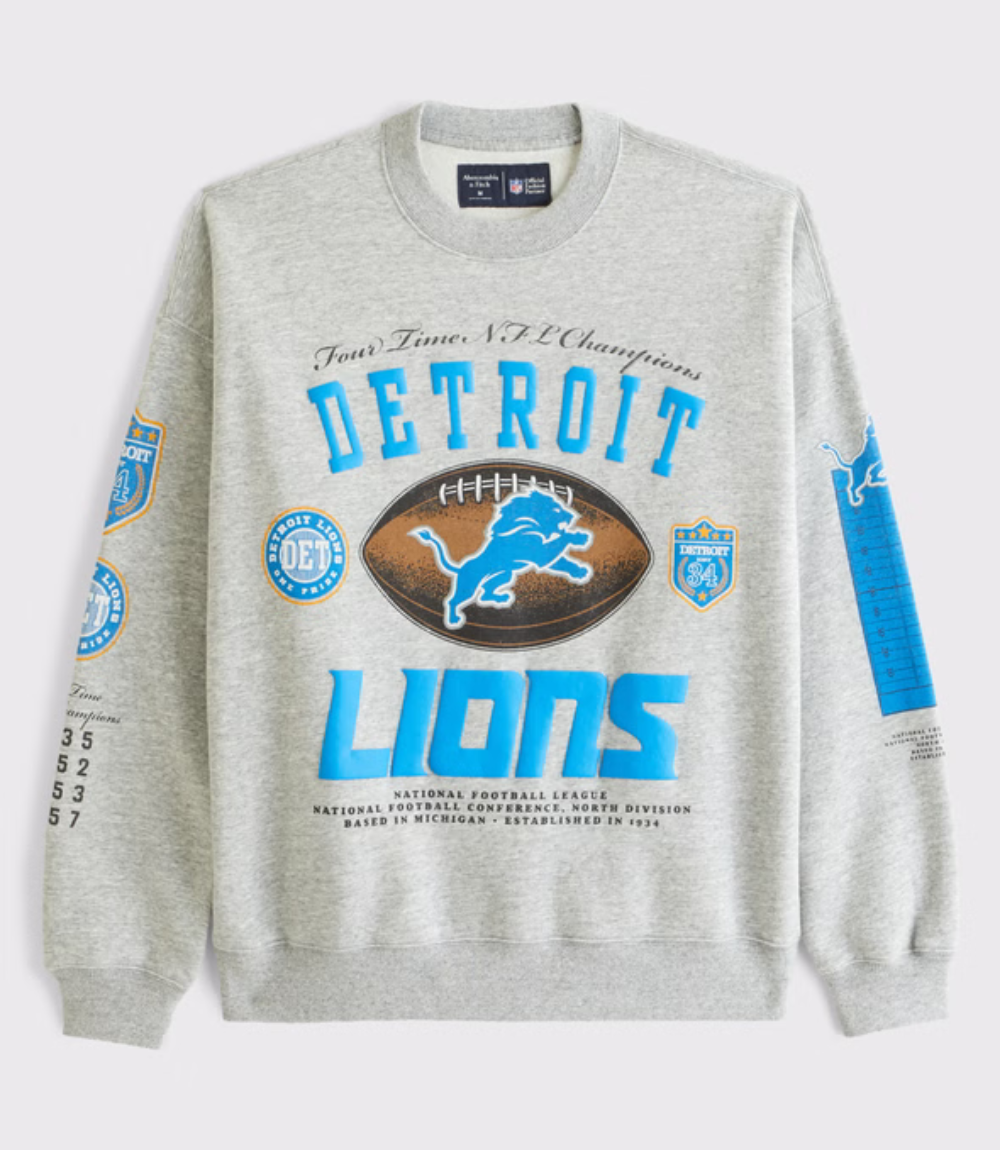 Abercrombie Detroit Lions Fleece Sweatshirt 1 Abercrombie Detroit Lions Fleece Sweatshirt 1