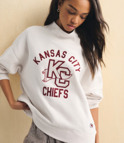 Abercrombie Kansas City Chiefs Funnel Neck Sweatshirt 4