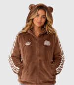 Adidas x Care Bears Fur Brown Jacket 1