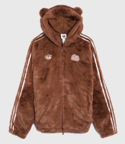 Adidas x Care Bears Fur Brown Jacket 2