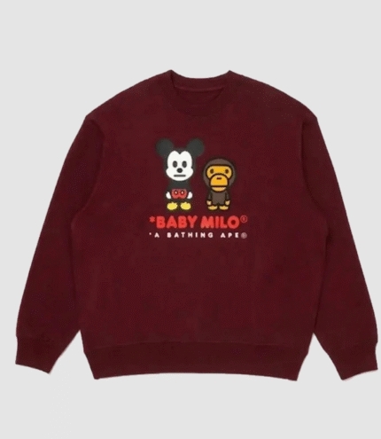 Bape x Disney Mickey Mouse Baby Milo Crewneck 1