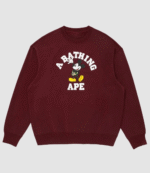 Bape x Disney Mickey Mouse College Crewneck 1 (1)