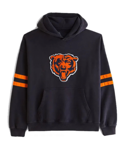 Chicago Bears Popover Blue Hoodie 1