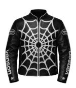 Chris Brown Spider-Web Black Jacket 1