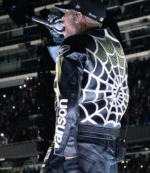 Chris Brown Spider-Web Black Jacket 4