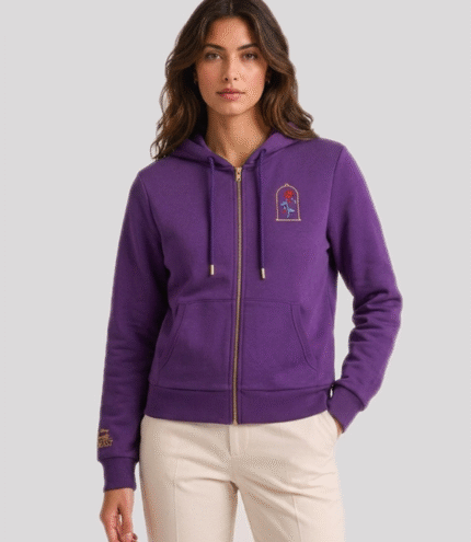 D23 Beauty And The Beast Purple Zip Hoodie 4