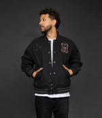 Disney Mickey Mouse Vampire Black Varsity Jacket 3