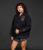 Disney Mickey Mouse Vampire Black Varsity Jacket 7