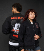 Disney Mickey Mouse Vampire Black Varsity Jacket 8
