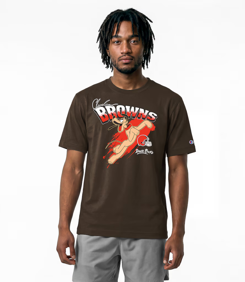 Disney x Champion Cleveland Browns Pluto All-Star T-Shirt 1 Disney x Champion Cleveland Browns Pluto All-Star T-Shirt 1