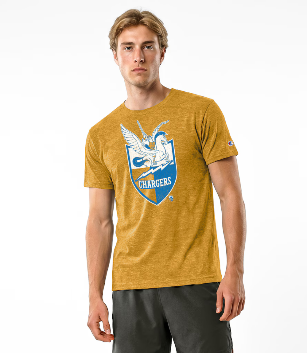 Disney x Champion Los Angeles Chargers Hercules & Pegasus T-Shirt 1 Disney x Champion Los Angeles Chargers Hercules & Pegasus T-Shirt 1