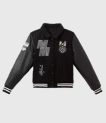 Disney x Formula 1 Minnie Mouse Black Varsity Jacket 1