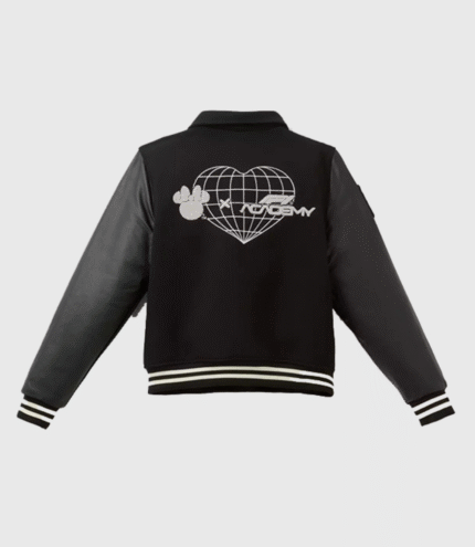 Disney x Formula 1 Minnie Mouse Black Varsity Jacket 2