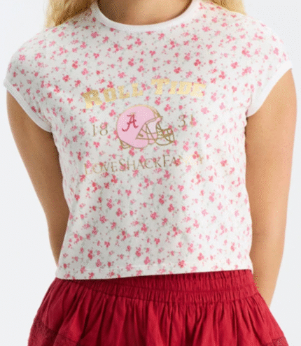 Fanatics x LoveShackFancy Alabama Marykate Ringer T-Shirt 1