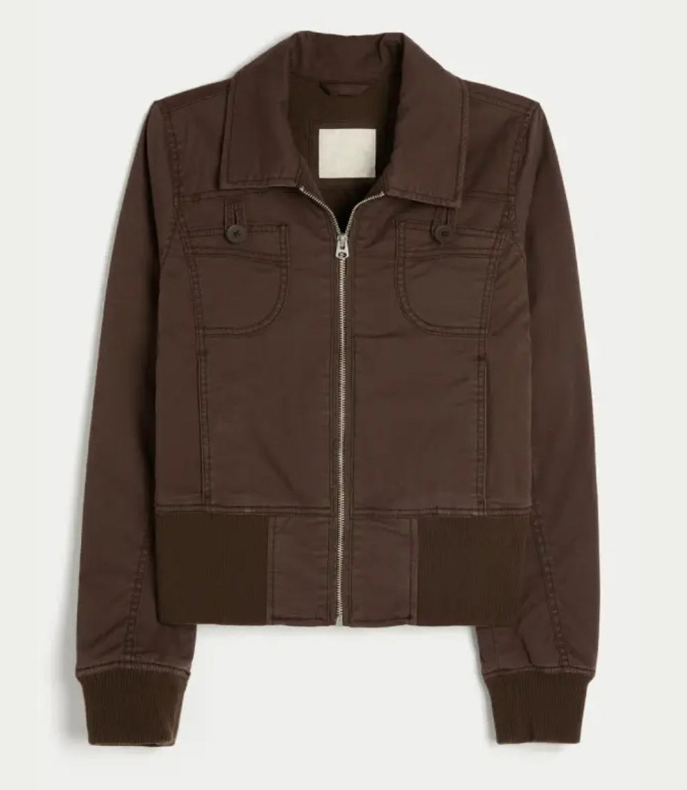 Hollister Twill Zip Up Cotton Jacket 1 Hollister Twill Zip Up Cotton Jacket 1