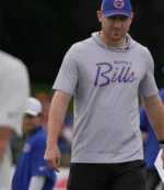 Joe Brady Preseason 2026 Bills Short Sleeve Hooded T-Shirt 2