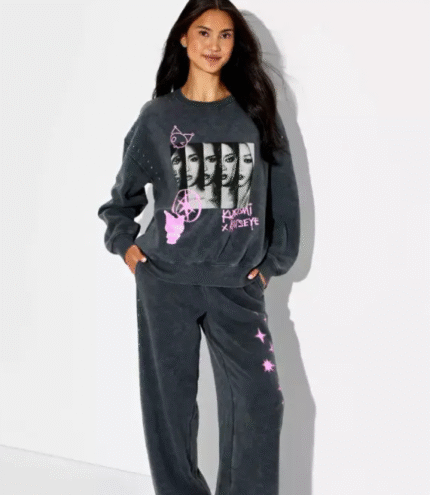Kuromi x Katseye Black Sweatshirt 3