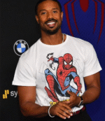 Michael B Jordan Spider-Man Premiere T-Shirt 2