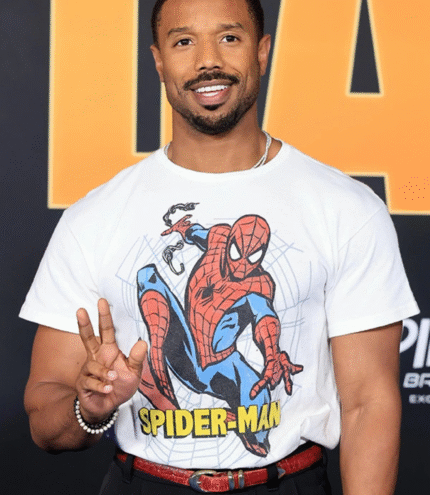 Michael B Jordan Spider-Man Premiere T-Shirt1