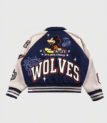 Mickey Mouse Wolves Club Rudy Navy Letterman Jacket 4