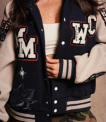 Mickey Mouse Wolves Club Rudy Navy Letterman Jacket 5