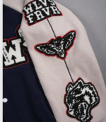 Mickey Mouse Wolves Club Rudy Navy Letterman Jacket 6