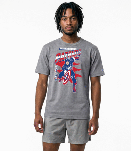 New England Patriots Disney x Champion Captain America All-Star T-Shirt 1