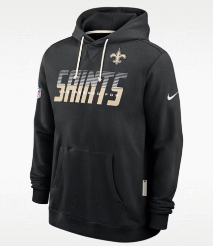 New Orleans Saints 2026 Sideline Black Hoodie 1