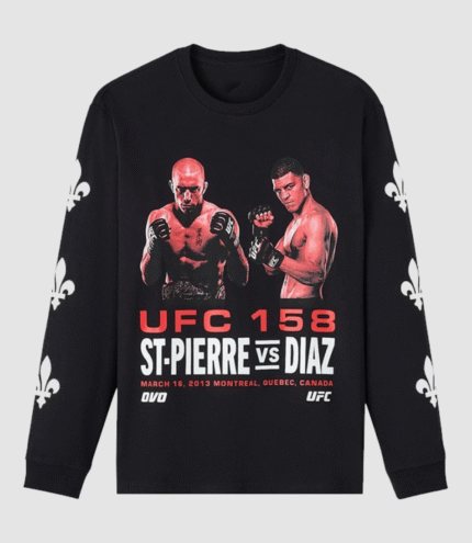 OVO x UFC GSP vs. Diaz Graphic Long Sleeve T-Shirt 1