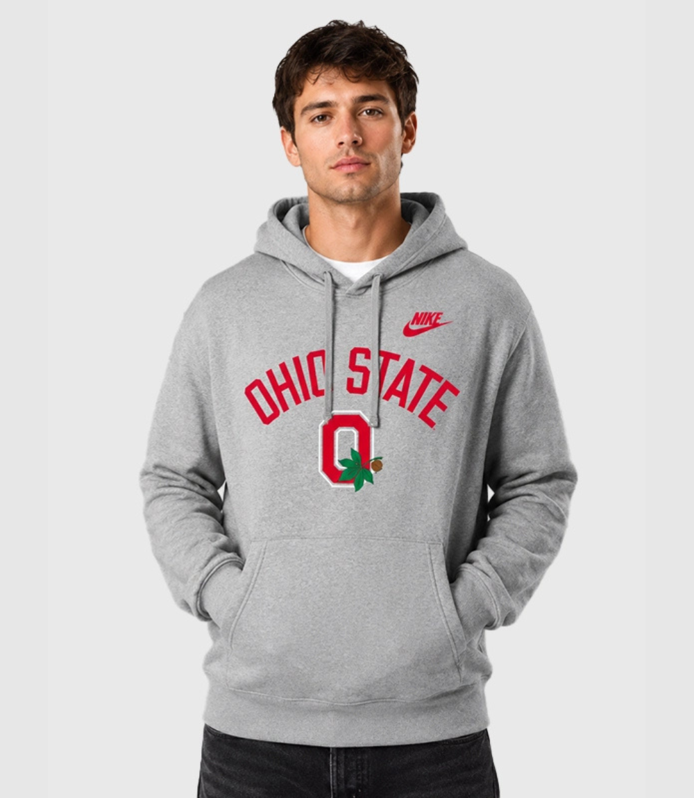 Ohio State Nike Legacy Arch Club Gray Hoodie 1 Ohio State Nike Legacy Arch Club Gray Hoodie 1