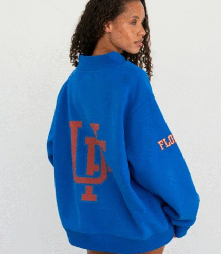 Parke x ’47 Florida Graphic Mockneck Blue Sweatshirt 2