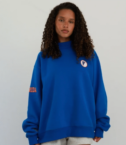 Parke x ’47 Florida Graphic Mockneck Blue Sweatshirt 3
