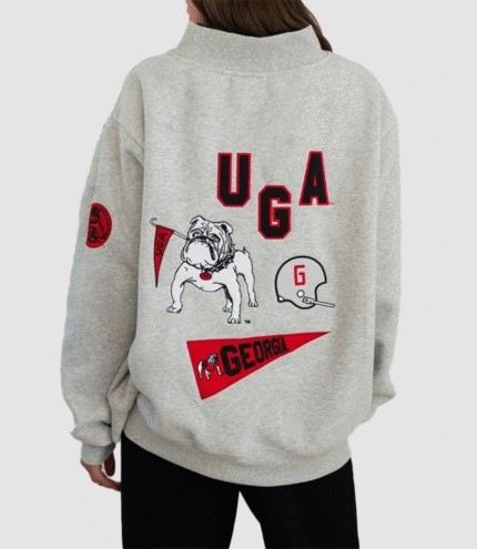 Parke x ’47 Georgia Graphic Mockneck Grey Sweatshirt 2