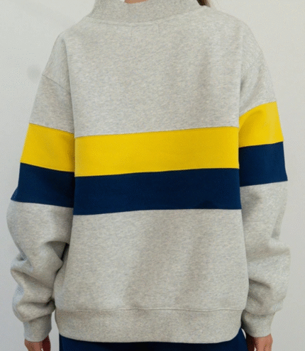 Parke x ’47 Michigan Graphic Mockneck Grey Sweatshirt 2