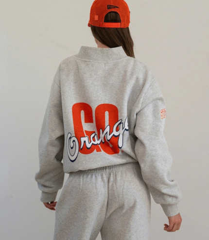 Parke x ’47 Syracuse Graphic Mockneck Grey Sweatshirt 2