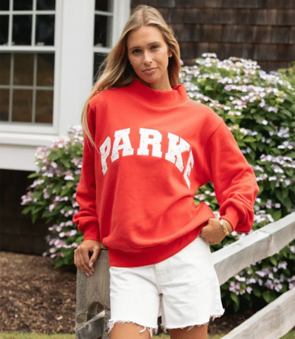 Parke x Emma & Maggie Varsity Mockneck Sweatshirt 4