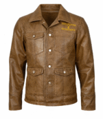 Ryan Yellowstone Ian Bohen Brown Leather Jacket 1