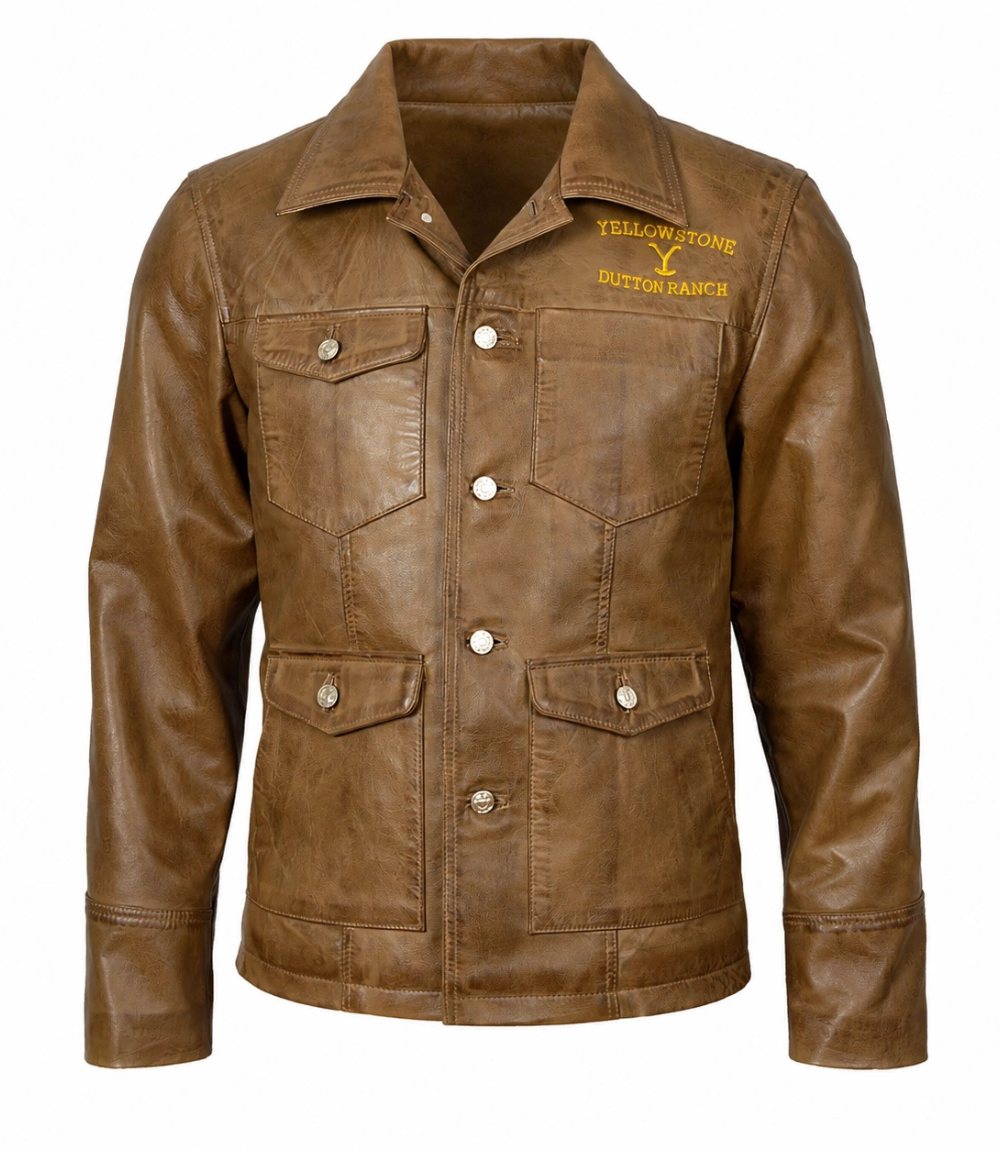 Ryan Yellowstone Ian Bohen Brown Leather Jacket 1 Ryan Yellowstone Ian Bohen Brown Leather Jacket 1